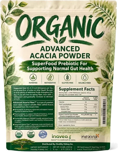 Organic Advanced Acacia Fiber Powder (40 oz)