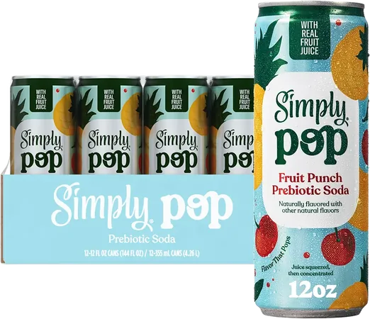 Simply POP Fruit Punch Prebiotic Soda (12 pack)