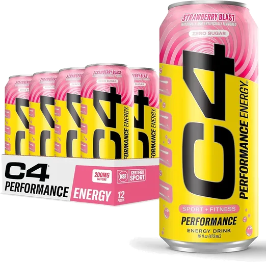 C4 Strawberry Blast Performance Energy Drink (12 pack)