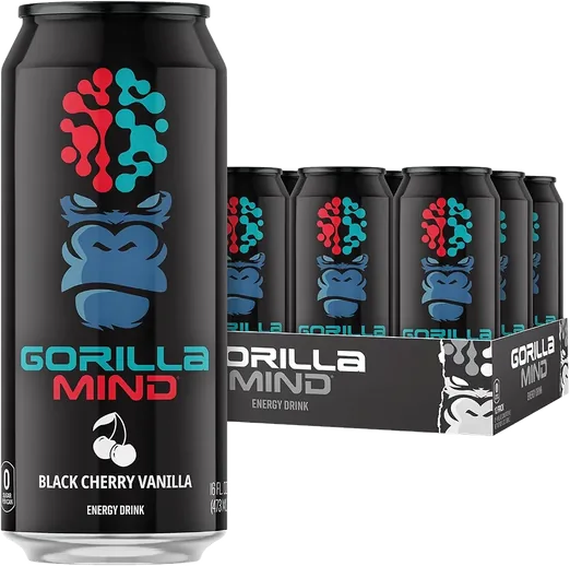 Gorilla Mind Black Cherry Vanilla Energy Drink (12 pack)