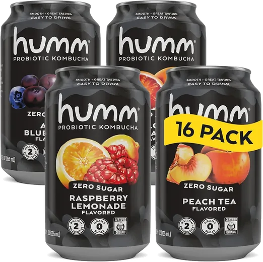 Humm Zero Sugar Kombucha Variety Pack (16 count)