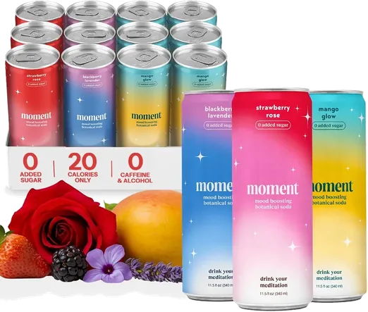 Moment Sparkling Adaptogen Variety Pack (12 pack)