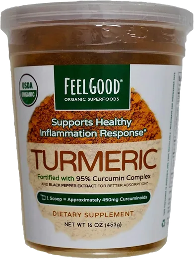 Feel Good Organic Turmeric with Curcumin Powder (16 oz)