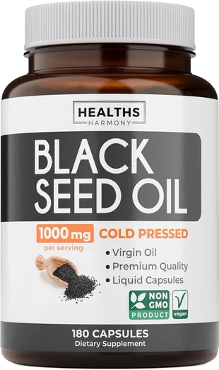Healths Harmony Black Seed Oil 500mg (180 softgels)