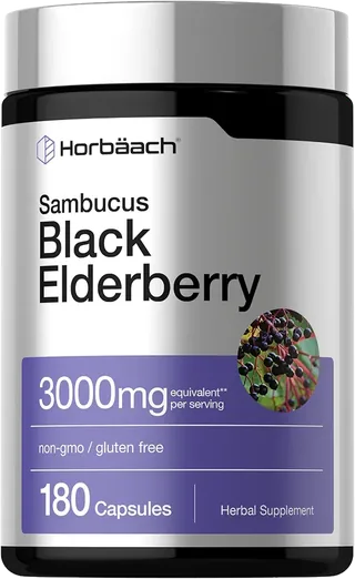 Horbaach Black Elderberry Extract (180 capsules)