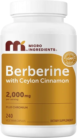 Micro Ingredients Berberine & Ceylon Cinnamon (240 capsules)