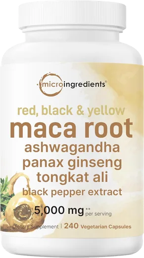 Micro Ingredients Red, Yellow & Black Maca Blend (240 capsules)