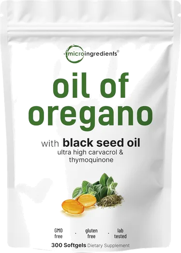 Micro Ingredients Oregano & Black Seed Oil (300 softgels)