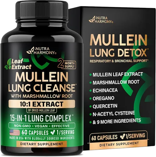 Mullein Leaf 10:1 Extract (60 capsules)