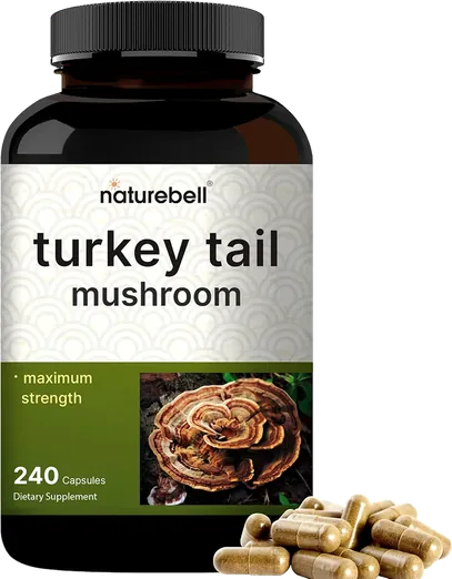 NatureBell Turkey Tail Mushroom 600mg (240 capsules)