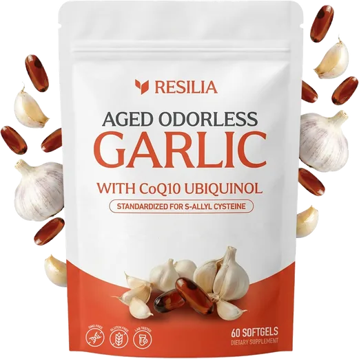 Resilia Odorless Aged Garlic Extract (60 softgels)
