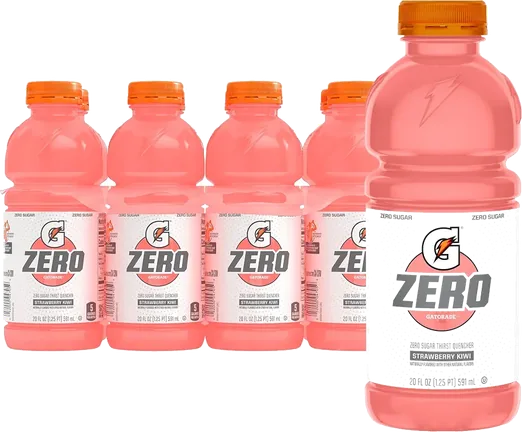 Gatorade Zero Strawberry Kiwi Sports Drink, 20 oz (8 pack)