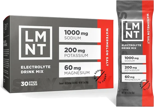 LMNT Zero Sugar Electrolyte Drink Mix, Watermelon (30 count)