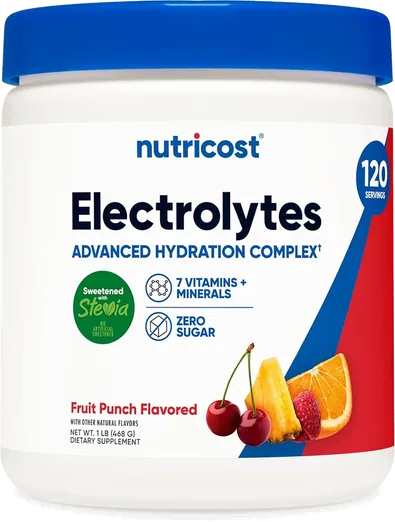 Nutricost Electrolyte Complex Powder, Fruit Punch (120 servings)