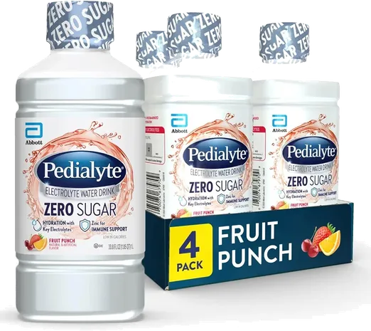 Pedialyte Zero Sugar Electrolyte Water, Fruit Punch