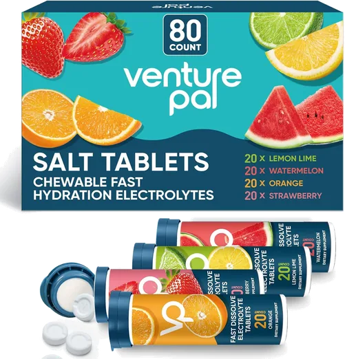 Venture Pal Fast-Dissolve Electrolyte Tablets, Variety (80 count)
