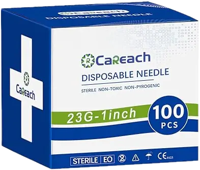 Careach 23Ga 1" Luer Lock Needle (100 pack)