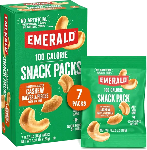 Emerald Roasted & Salted Cashew Snack Packs (7 count)