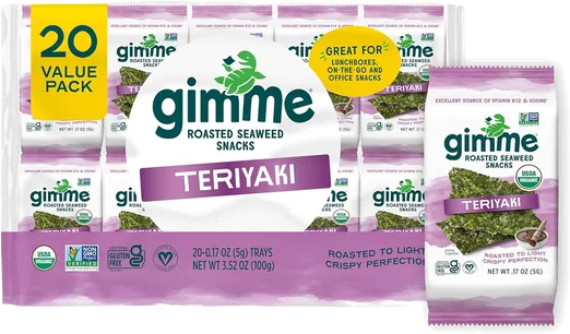 Gimme Teriyaki Roasted Seaweed Snacks (20 count)