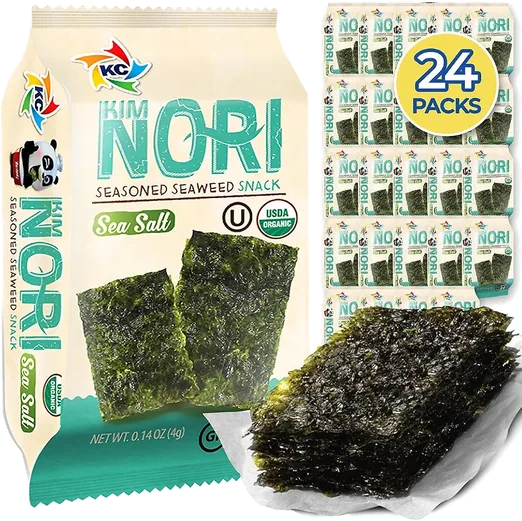 KIMNORI Organic Sea Salt Seaweed Snacks (24 pack)