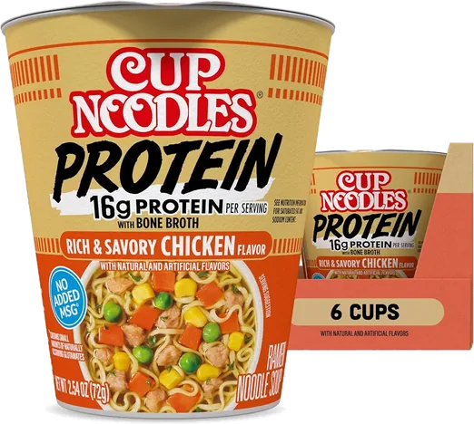 Nissin Chicken Protein Ramen Cups (6 count)