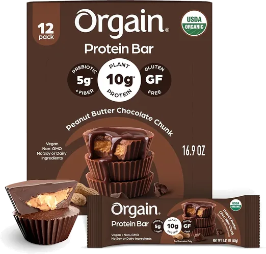 Orgain Peanut Butter Chocolate Protein Bars (12 count)