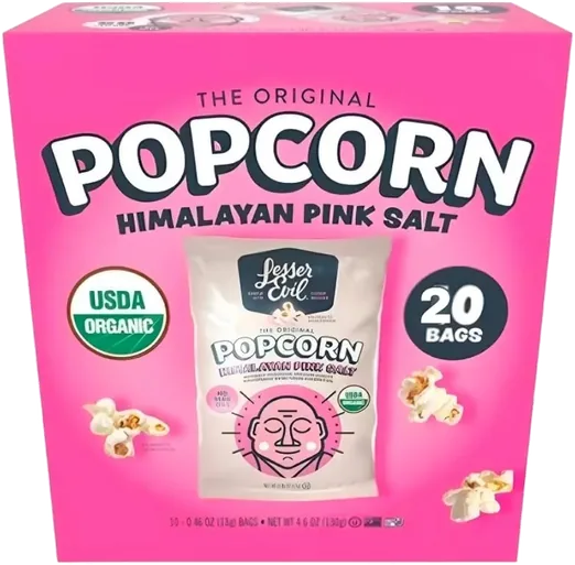 Organic Himalayan Pink Salt Popcorn (20 pack)
