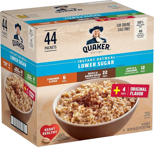 Quaker Lower Sugar Instant Oatmeal Variety Pack (44 count)
