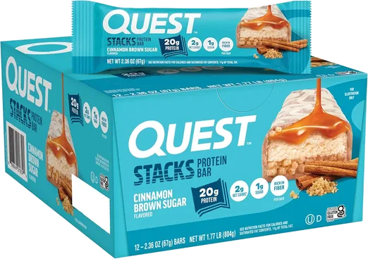 Quest Cinnamon Brown Sugar Stacks Protein Bars (12 count)