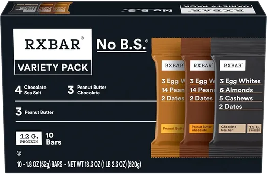 RXBAR Three-Flavor Protein Bar Variety Pack (10 count)