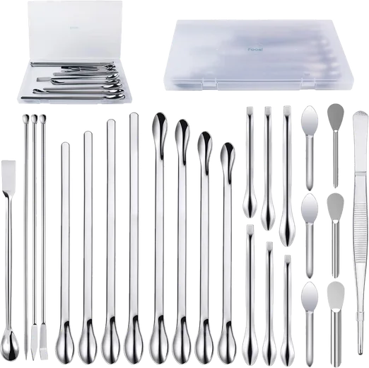 Foosi Stainless-Steel Lab Spatula Set (25 piece)