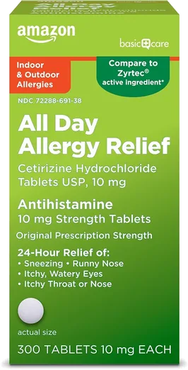 Amazon Basic Care Cetirizine 10mg (300 count)