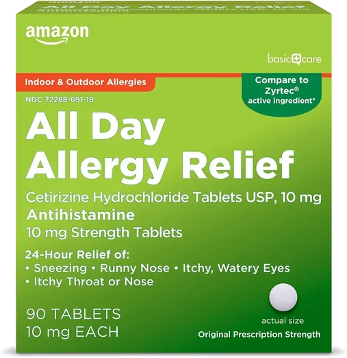 Amazon Basic Care Cetirizine 10mg (90 count)