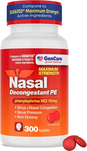 GenCare Phenylephrine 10mg Tablets (300 count)