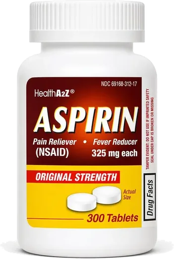 HealthA2Z Aspirin 325mg Uncoated Tablets (300 count)