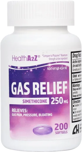 HealthA2Z Gas Relief Simethicone 250mg (200 count)