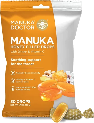 Manuka Doctor Honey & Ginger Throat Drops (30 count)