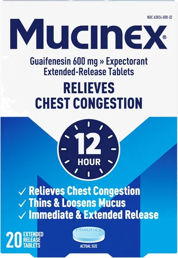 Mucinex Guaifenesin 600mg Tablets (20 count)