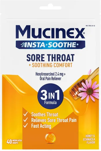 Mucinex Honey & Echinacea Sore Throat Drops (40 count)