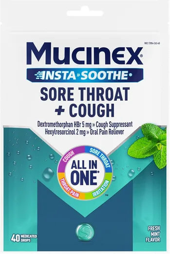 Mucinex Alpine Herbs & Mint Medicated Drops (40 count)