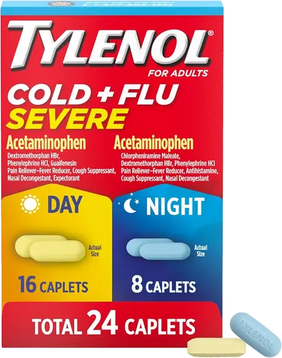 Tylenol Cold + Flu Severe Day & Night Caplets (24 count)