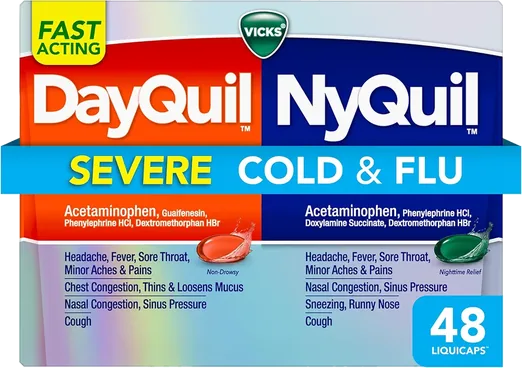 Vicks DayQuil & NyQuil Severe Cold & Flu LiquiCaps (48 count)