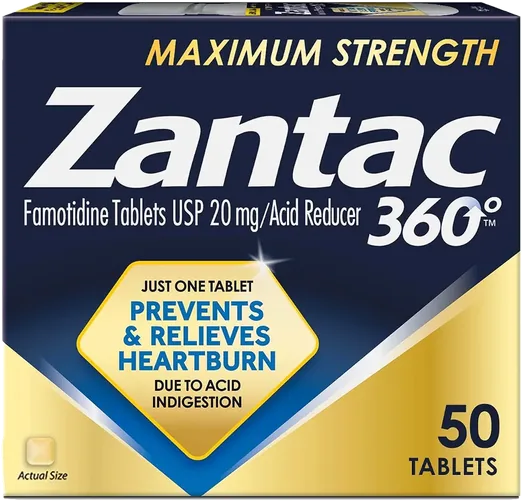 Zantac 360 Maximum Strength Famotidine 20mg (50 count)