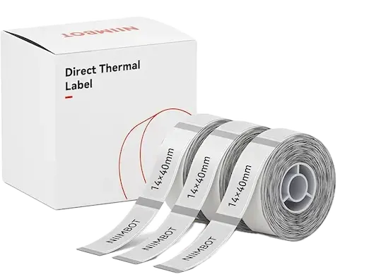 NIIMBOT Thermal Label Paper (14x40mm) - Clear (3 pack)