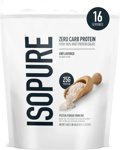 Isopure Zero Carb Unflavored Whey Isolate (1 lb)