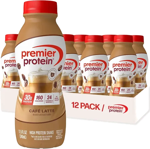 Premier Protein +Energy Cafe Latte Shakes (12 pack)