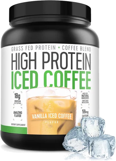 High Protein Vanilla Latte Iced Coffee (18 servings)