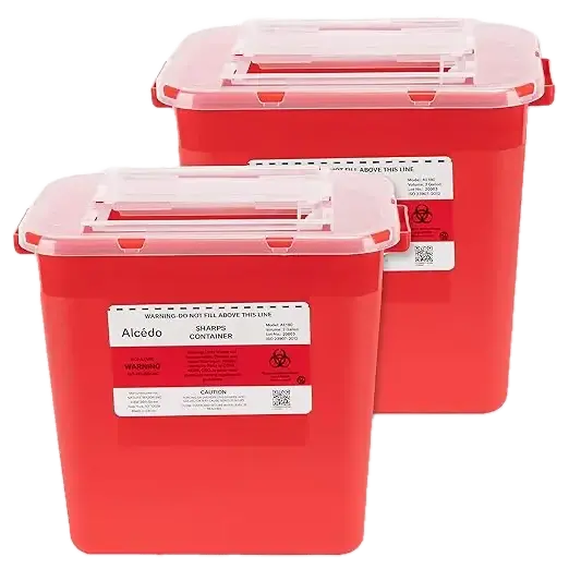 Alcedo Sharps Container for Home Use 2 Gallon (2 pack)