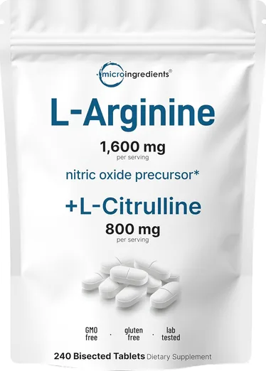 L-Arginine 1,600mg with L-Citrulline (240 tablets)