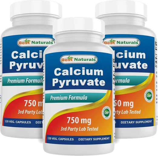 Best Naturals Calcium Pyruvate 750mg (3 x 120 capsules)